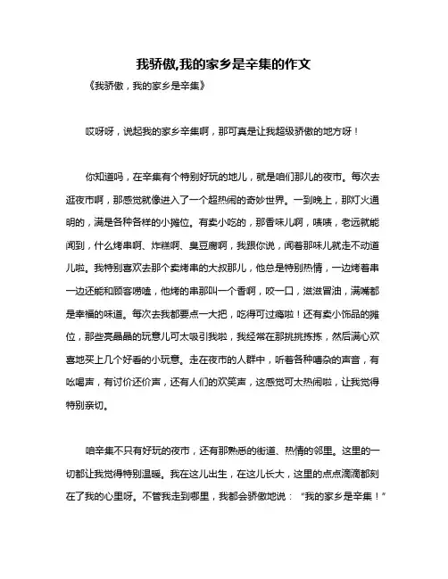 我骄傲,我的家乡是辛集的作文 2