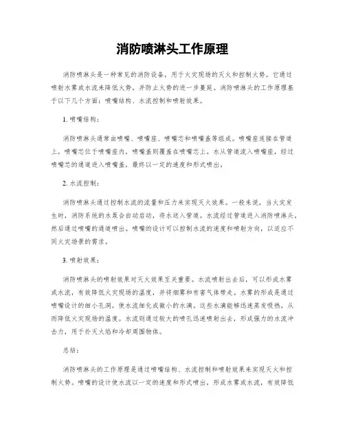 消防喷淋头工作原理