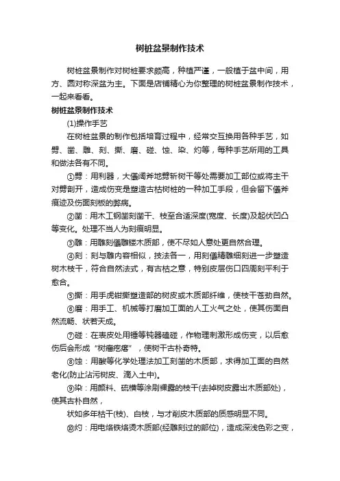 树桩盆景制作技术