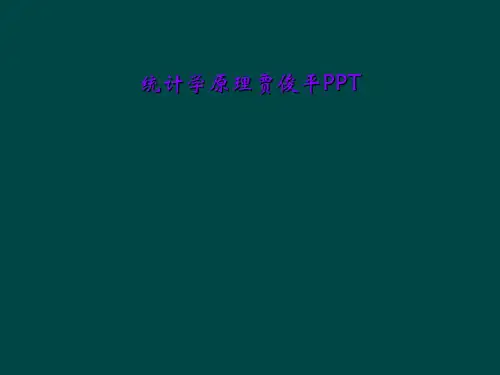 统计学原理贾俊平PPT