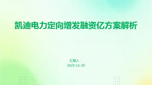 凯迪电力定向增发融资亿方案解析