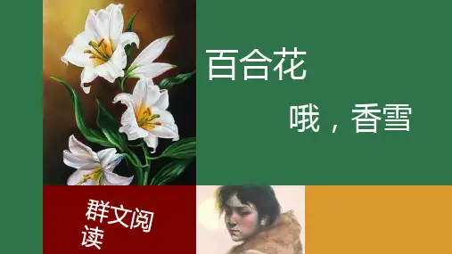 统编版高中语文必修上册《哦,香雪》《百合花》联读课件