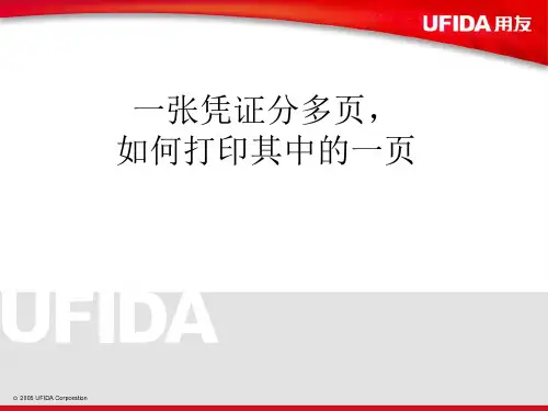 一张凭证分多页,如何只打印其中的一页