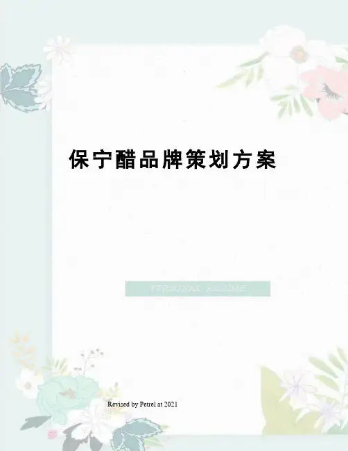 保宁醋品牌策划方案