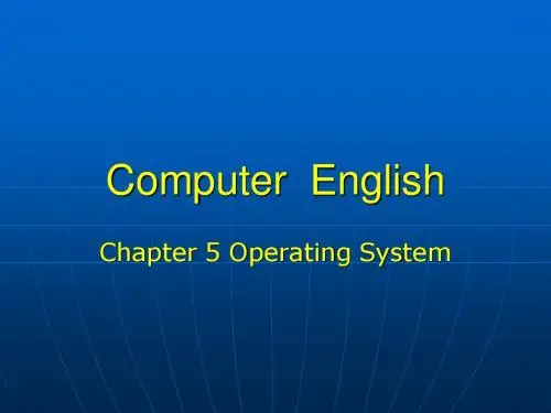 计算机专业英语 Chapter5