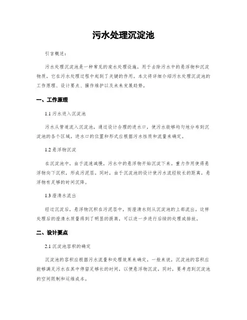 污水处理沉淀池