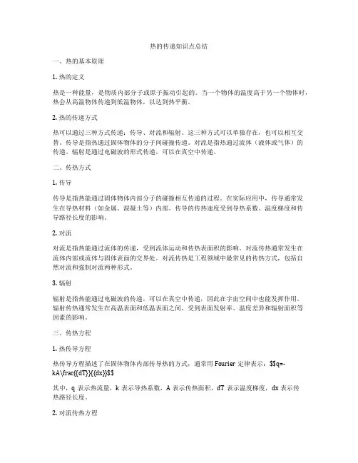 热的传递知识点总结