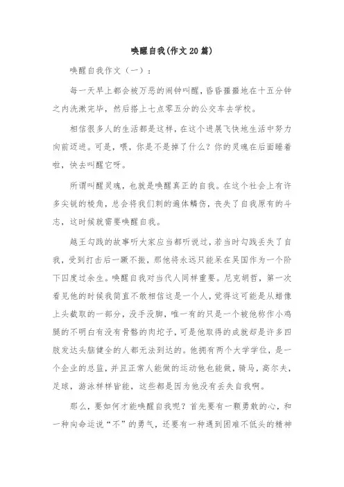 唤醒自我(作文20篇)