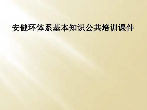 安健环体系基本知识公共培训课件