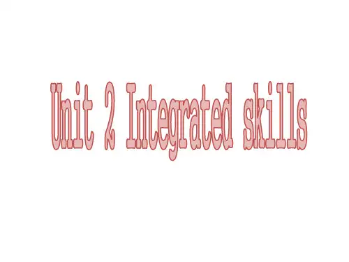 译林版八年级上Unit2 Integrated skills课件