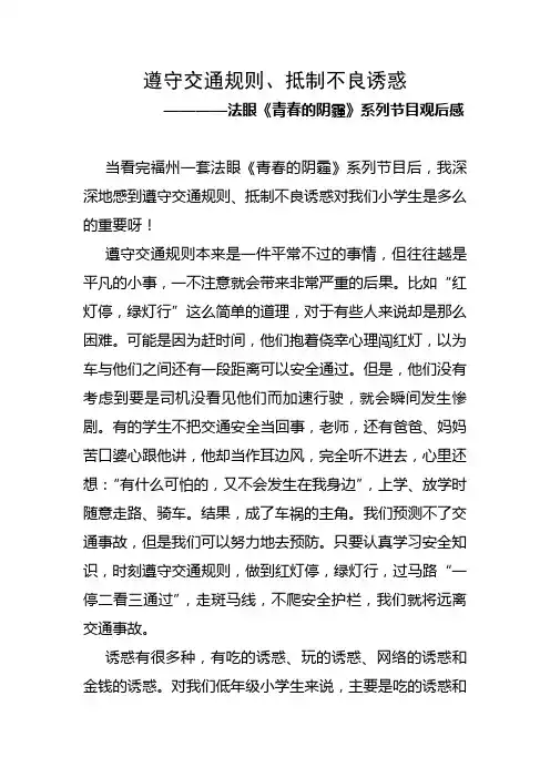 法眼《青春的阴霾》系列节目观后感(二)