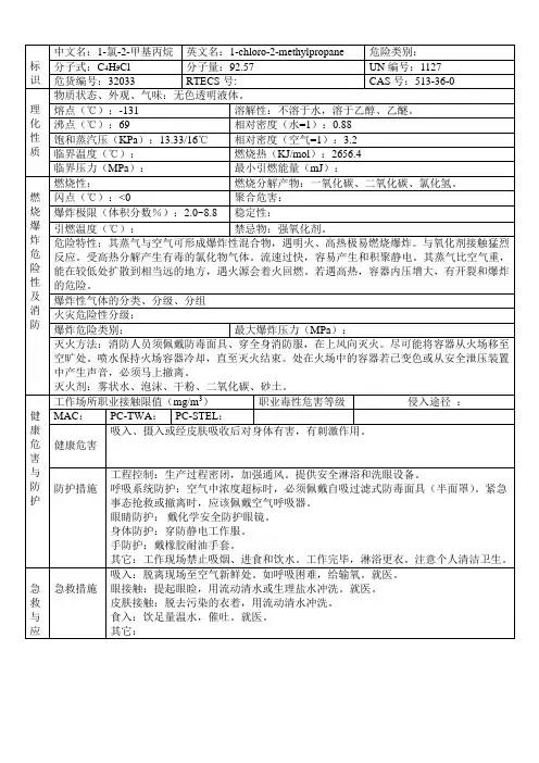 1-氯-2-甲基丙烷