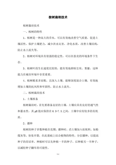 桉树栽培技术