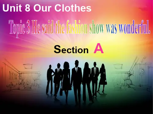 仁爱英语八年级下册Unit8Topic3SectionA新