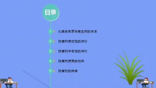 化妆品中的防腐剂完美版PPT