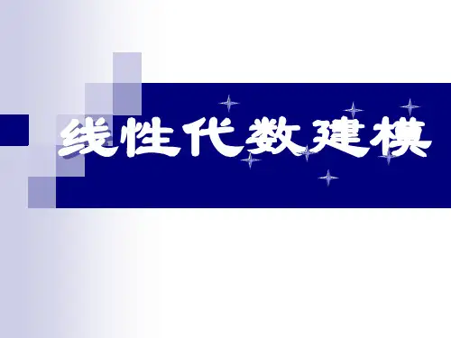 第三章 线性代数建模