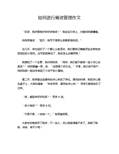 如何进行筹资管理作文