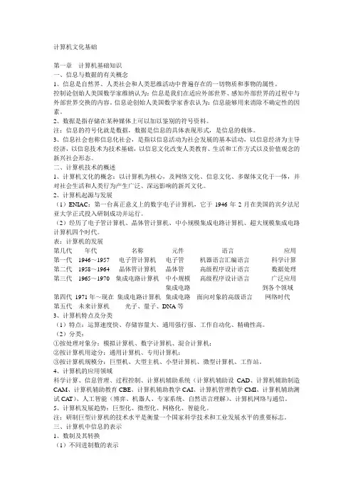 计算机文化基础