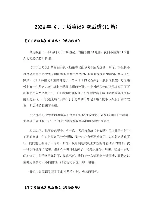 2024年《丁丁历险记》观后感(11篇)