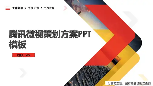 腾讯微视策划方案PPT模板