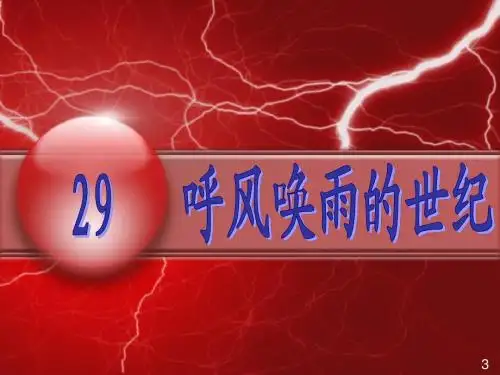 《呼风唤雨的世纪》ppt课件