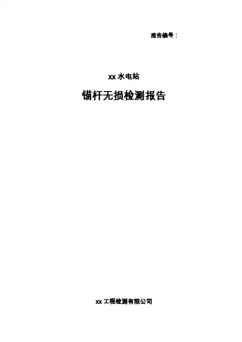 锚杆无损检测报告
