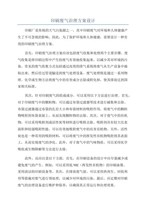 印刷废气治理方案设计