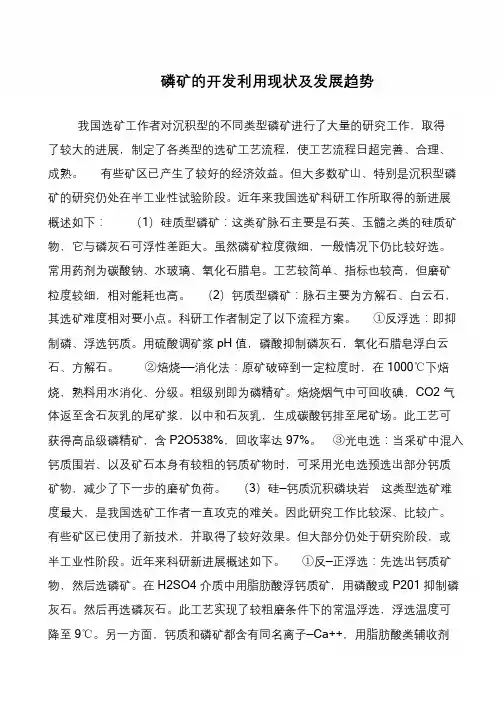 磷矿的开发利用现状及发展趋势
