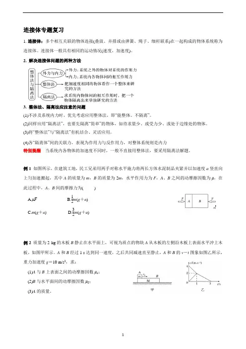 高三物理 连接体专题复习