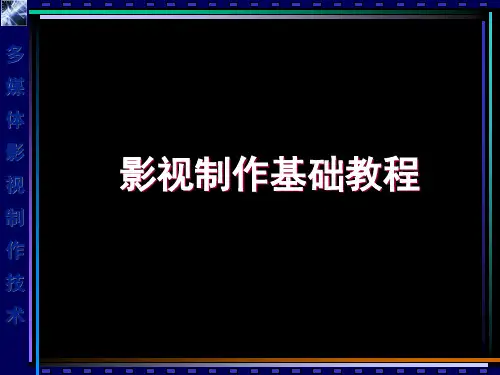 影视制作基础教程