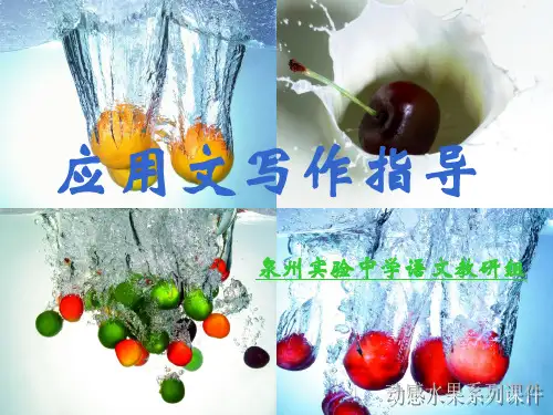 应用文初中作文指导优秀课件