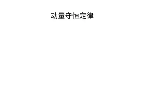 动量守恒定律 课件