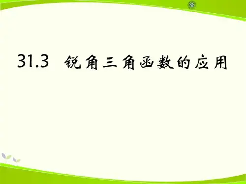 《锐角三角函数的应用》PPT课件