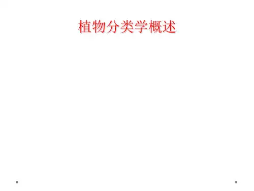 植物分类学概述
