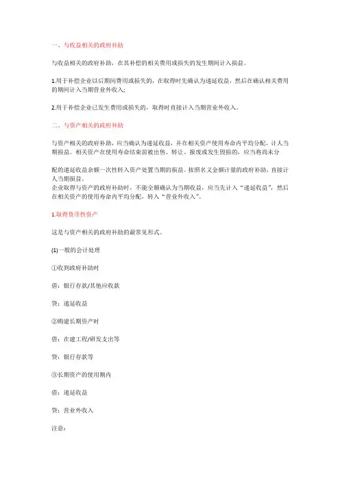 与收益相关的政府补助