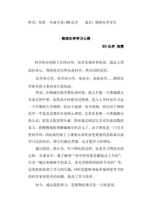 物化小论文