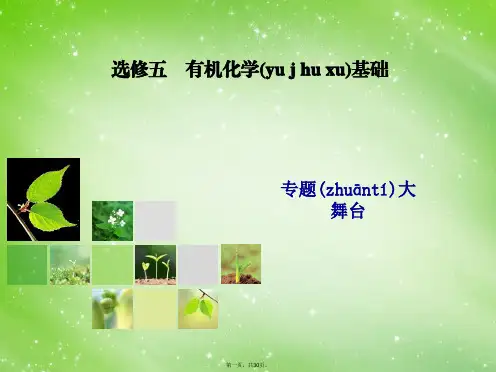 高考化学总复习 有机化学基础课件 新人教版选修5