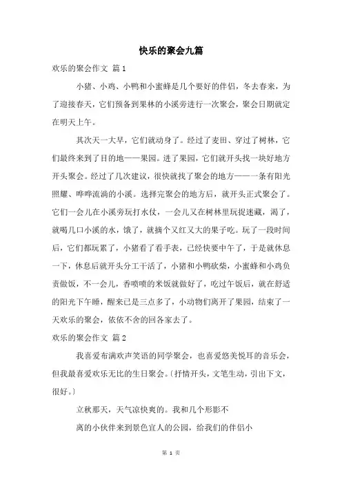 快乐的聚会九篇