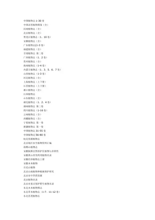 植物志电子书链接