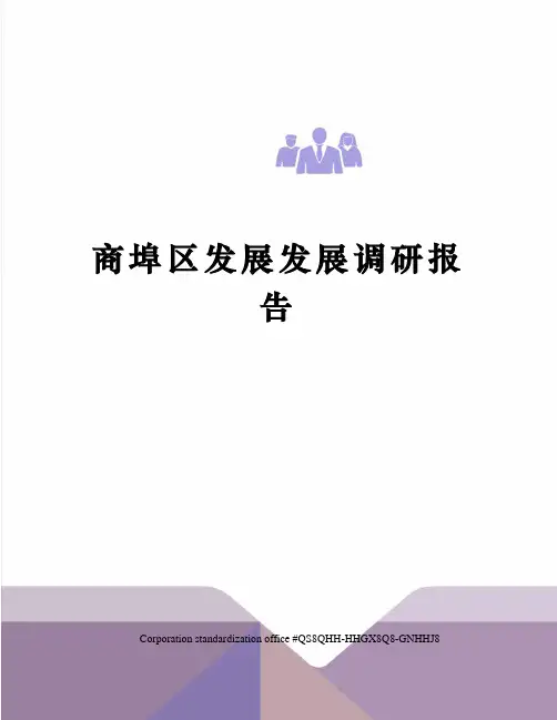 商埠区发展发展调研报告