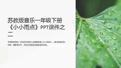 苏教版音乐一年级下册《小小雨点》课件之二