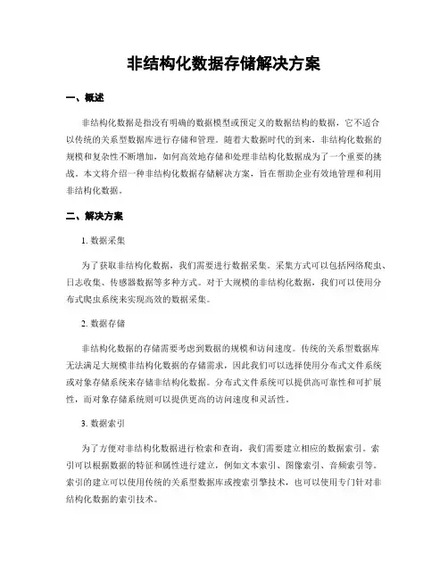 非结构化数据存储解决方案