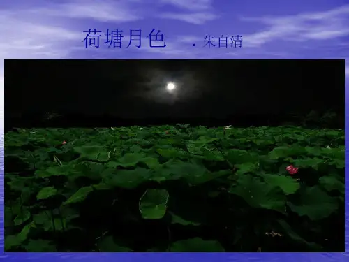 人教版高一语文必修二课件：第1课 荷塘月色(共30张PPT)
