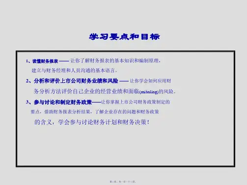 分享财务报表财务风险和财务政策分析112页PPT
