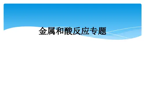 金属和酸反应专题