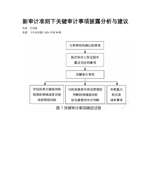 新审计准则下关键审计事项披露分析与建议