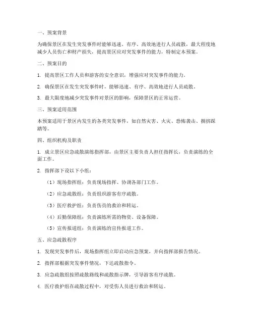 景区应急疏散演练预案