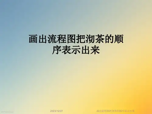 画出流程图把沏茶的顺序表示出来