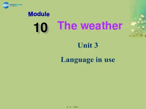 八年级英语上册 Module 10 Unit 3 Language in use课件 (新版)外研版