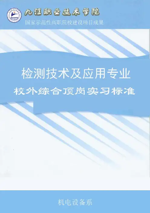检测技术及应用专业顶岗实习标准